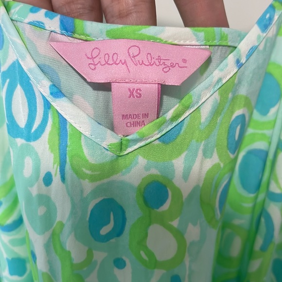 Lilly Pulitzer Deanna neon green casual romper XS - Picture 7 of 9